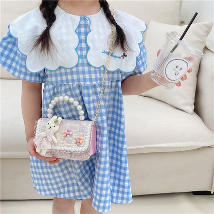 Sequined girl's handbag stylish chain crossbody bag mini coin purse children's matching bag girl's bag 