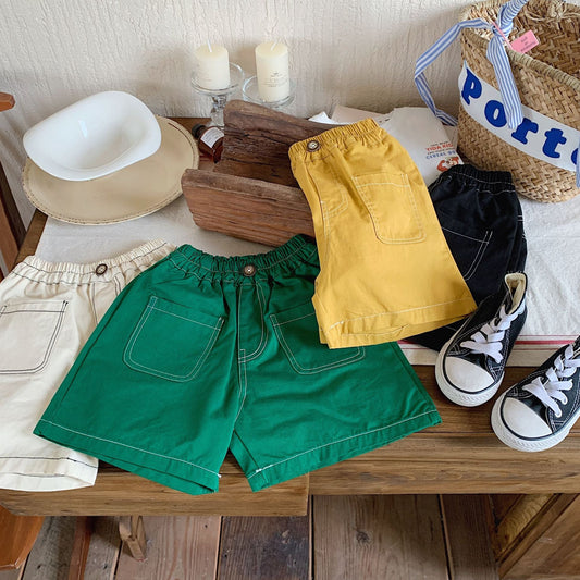 Children's shorts 20234 Bangcheng summer style boys and small children's open-line cotton shorts versatile baby casual pants F0183