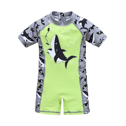 Boys swimsuit bathing suit one-piece medium and large children 2024 summer Korean version cartoon quick-drying children's swimsuit 