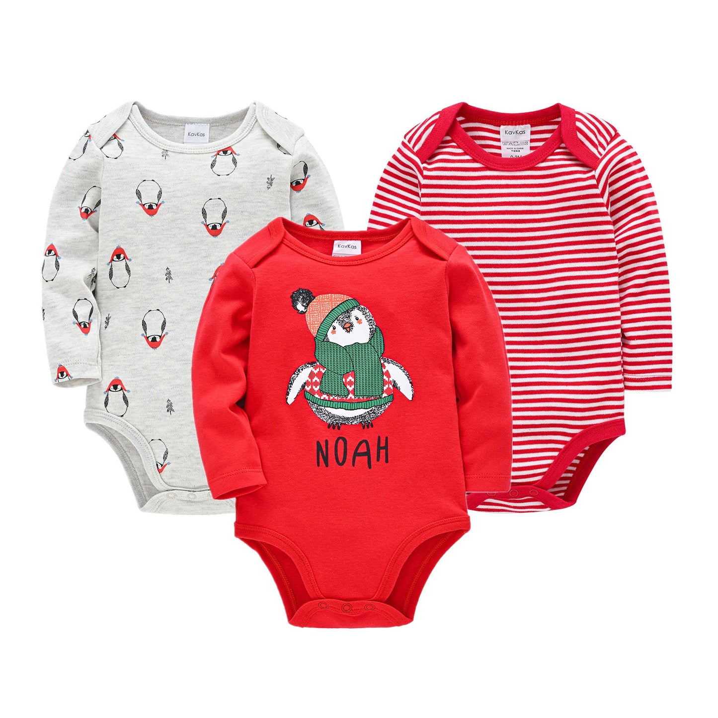 Baby cartoon newborn onesie baby envelope collar long sleeve triangle romper three-piece baby romper