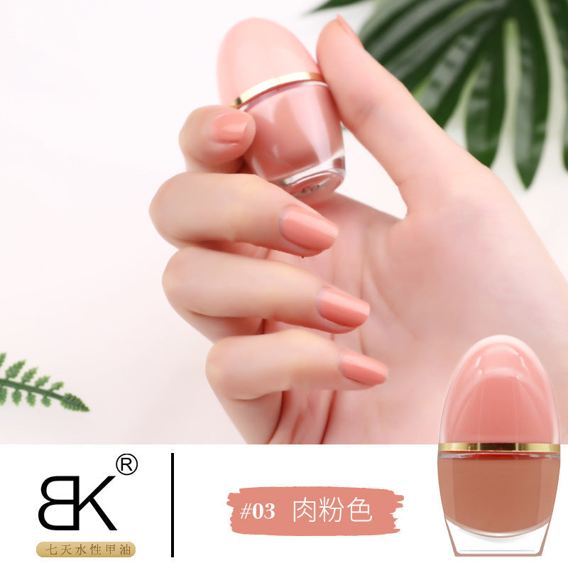 bk cute internet celebrity small easter egg 35 colors whitening 7 days water-based nail polish no baking long-lasting can not be peeled off wholesale 