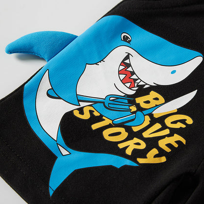 Boys shorts summer stylish casual pants children's pants baby summer Korean style summer clothes cartoon shark children's clothes