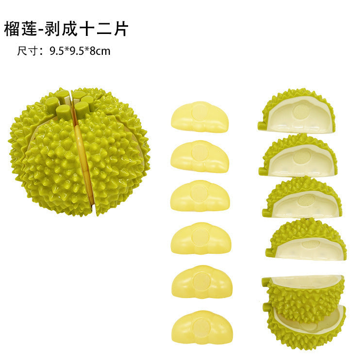 Durian cutting toys children's simulation fruit cutting house toys decompression whole bowl toy cutting durian