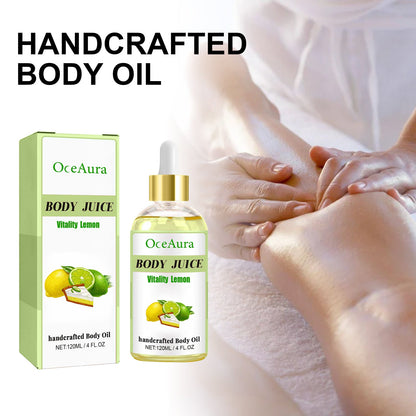 OceAura Lemon Body Care Oil nourishes, nourishes, tightens the skin, relieves fatigue, plant aromatherapy oil 