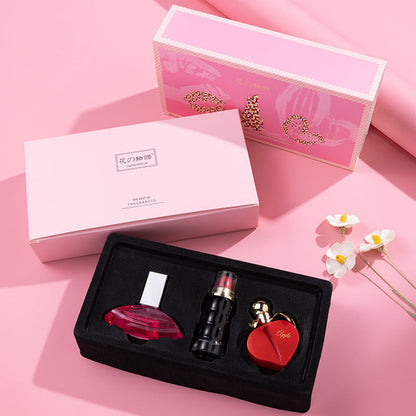 Flower Story New Arrival Women's Perfume Three-piece Set 30ml Gift Box Fresh and Long-lasting Eau de Toilette Live Cross-border 