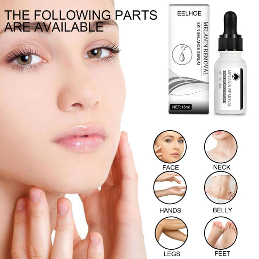 EELHOE spot lightening essence for facial skin, lightens spots, freckles, dark spots, sun spots and brightens skin tone 