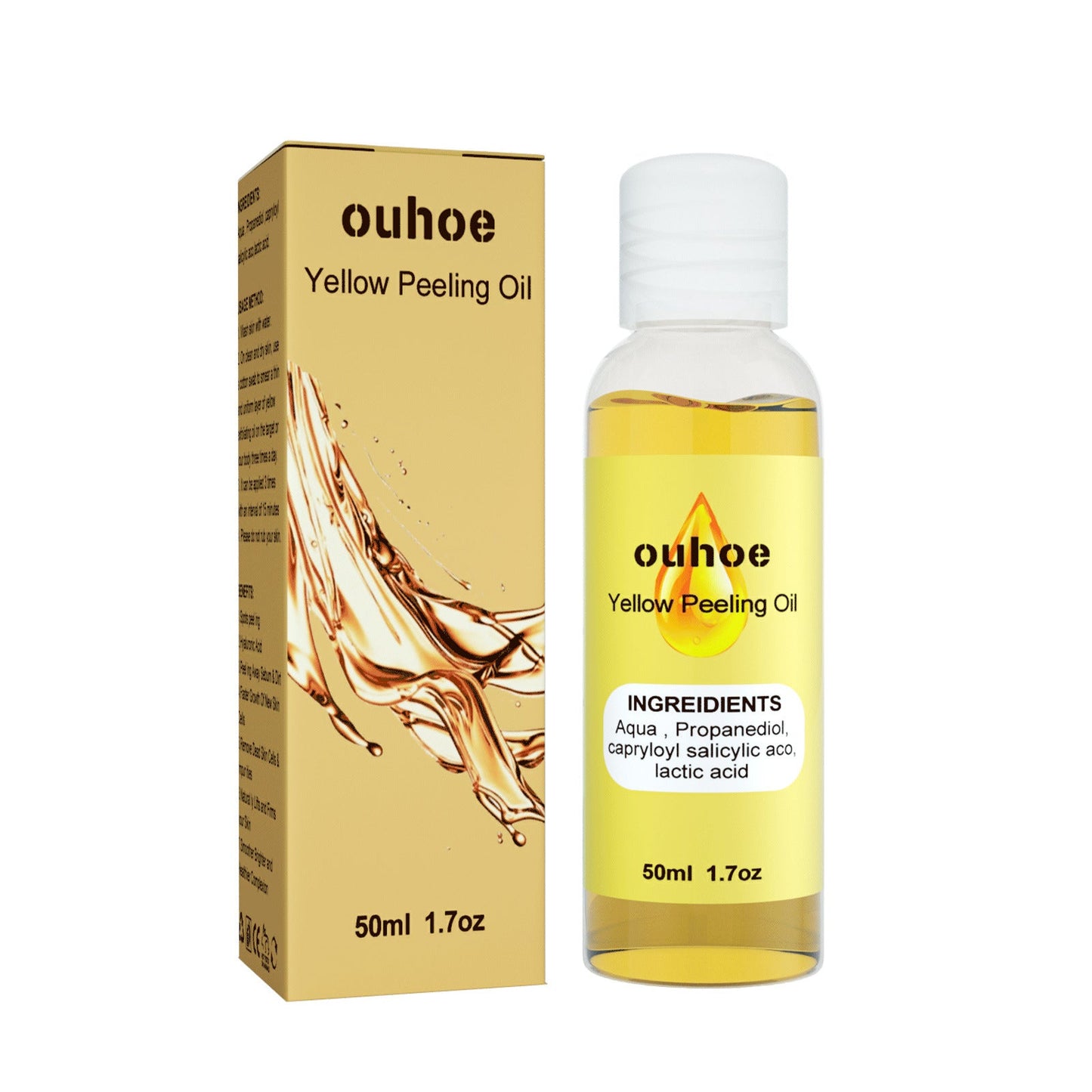 OUHOE brightening exfoliating oil សំអាតបានជ្រៅ ជំរុះកោសិកាស្បែកងាប់ ធ្វើអោយស្បែកភ្លឺ ប្រេងថែរក្សាស្បែក 