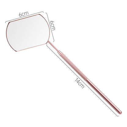 批发嫁接睫毛辅助工具 方形睫毛检查工具 不锈钢手持便携检查镜
