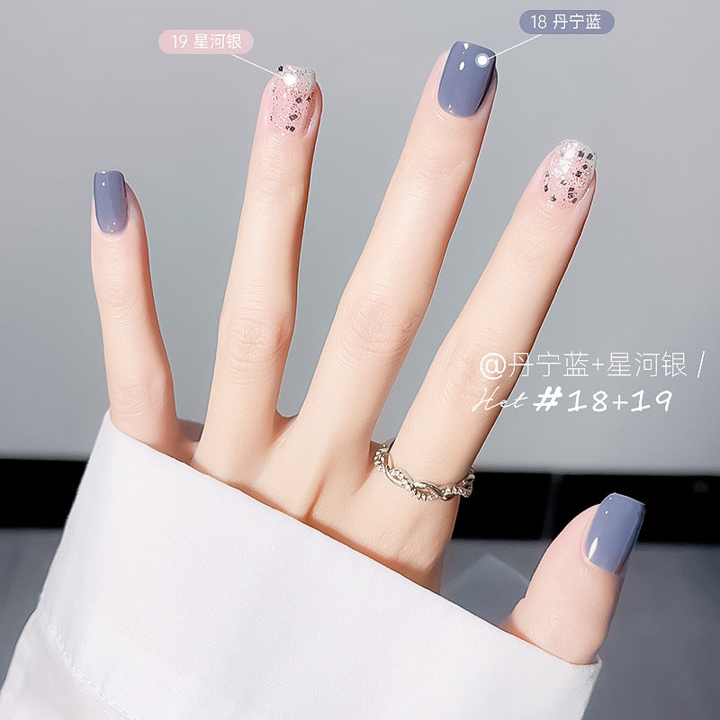 Water-based nail polish, no baking, quick drying, long-lasting, non-peelable, bell autumn and winter transparent nude jelly nail polish for nail salon