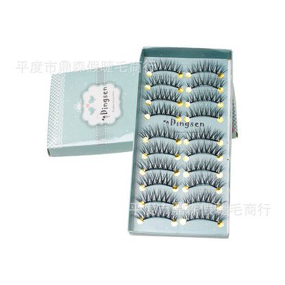 Dingsen false eyelashes manufacturer wholesale messy cotton thread stems 10 pairs of little devil H92