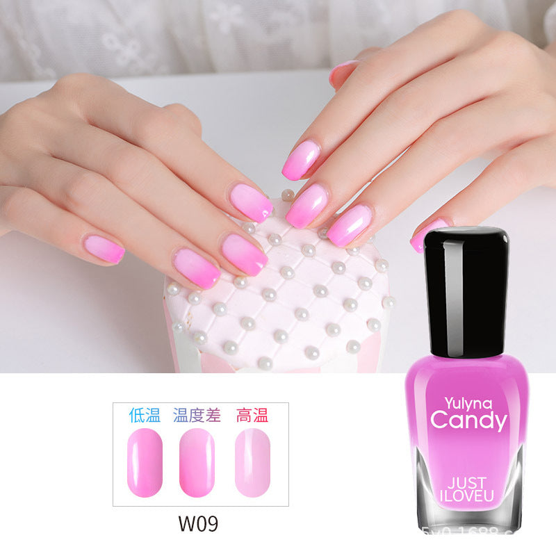 2024 new temperature-changing nail polish, no baking, quick drying, long-lasting, non-peelable, non-fading, multi-color nail polish, direct sales from manufacturers