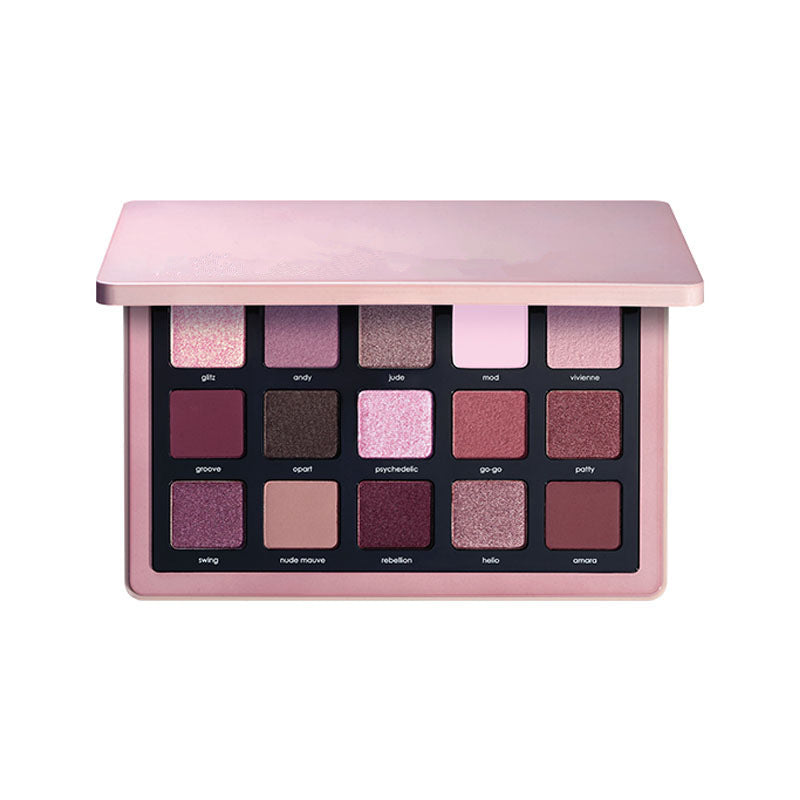 DIKALU Natasha 15-color eyeshadow European and American cement tray rose tray retro earth color eyeshadow tray cross-border