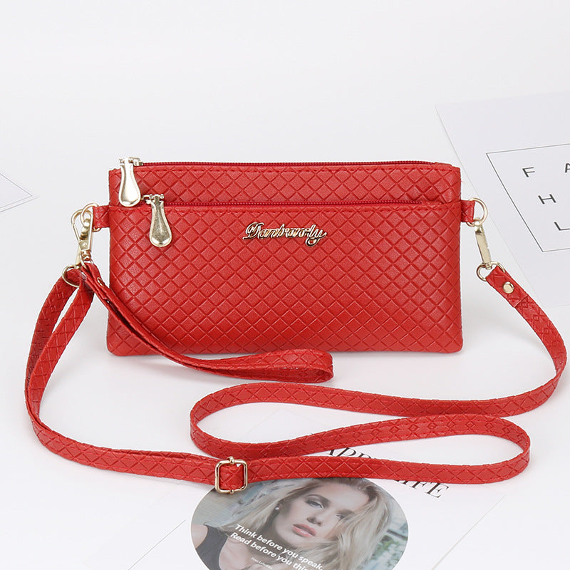 Korean style shoulder bag 2024 new women's bag fashion messenger bag simple versatile mobile phone bag women's mother wallet 