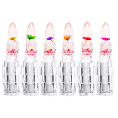 Cross-border hot-selling color-changing jelly lipstick, black chrysanthemum flower lipstick, lipstick color-changing moisturizing temperature-changing lip gloss lipstick 