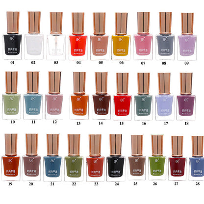 bk summer new style net red 36 colors fashion oily nail polish can not be peeled off without baking long-lasting not easy to fall off white wholesale