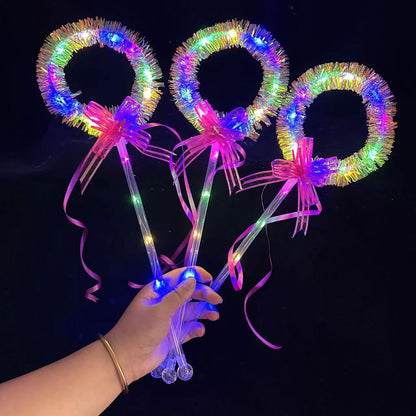 Gold love sticks, wave balls, glow sticks, cheering props, flash sticks, colorful fairy sticks, street stalls, night market wholesale