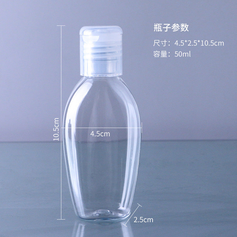 50ml transparent plastic packaging bottle alcohol lotion bottle alcohol disinfectant empty bottle sample sampling bottle