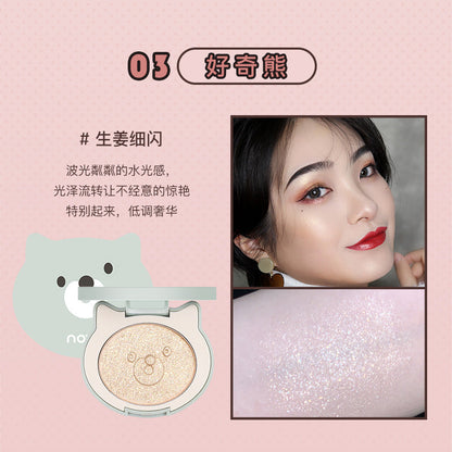 Makeup NOVO Animal Diary Mashed Potato Highlighter Matte Fine Glitter Three-dimensional Brightening Nose Shadow Shadow Contouring Palette