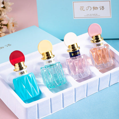 New perfume four-piece set fresh and long-lasting fragrance gift for women Internet celebrity live broadcast hot perfume set wholesale