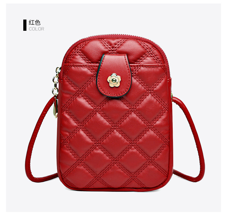 Cross-border diamond-shaped women's bag 2024 new mobile phone bag fashion trend mini shoulder bag messenger bag women wholesale 