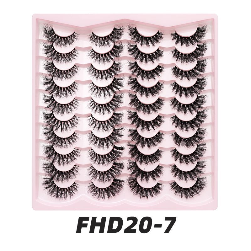 DINGSEN false eyelashes factory cross-border stable supply 20 pairs of eyelashes short three-dimensional eyelashes European and American