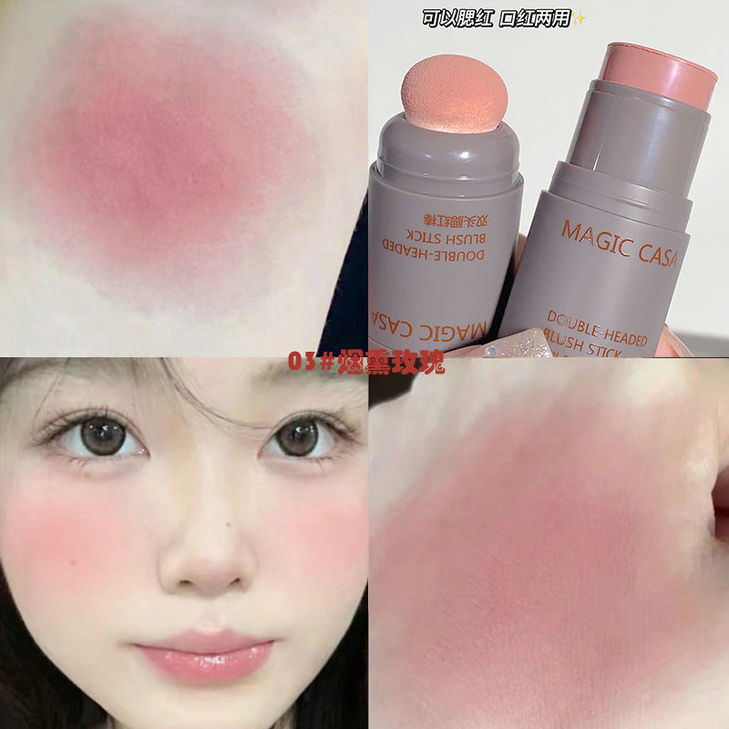 MAGIC CSAS double-headed sponge single-color blush cream holds color naturally expands and contracts rouge blush cross-border