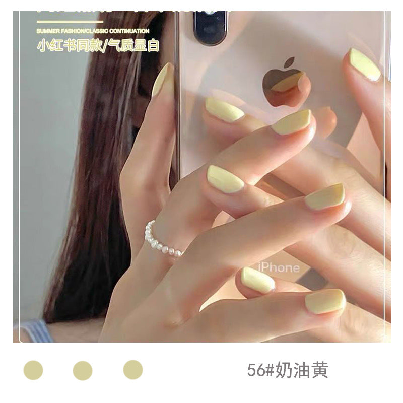 2023 European and American sealing layer does not fade nail color high gloss printing neutral manicure nail polish can be torn off without baking female