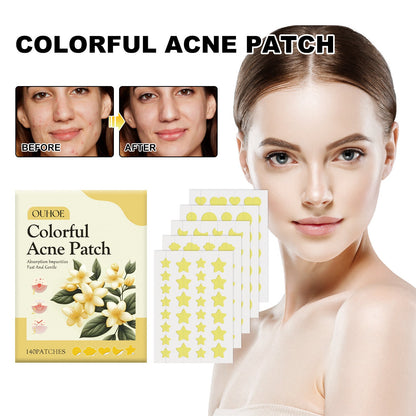 OUHOE yellow acne patch repairs facial skin, fades acne, blackheads, closed comedones, smooth skin, oil control, moisturizing 