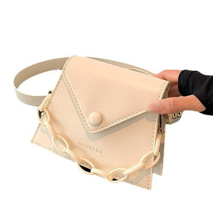 Small fresh shoulder bag 2024 autumn new fashion ins crossbody bag stylish candy color chain small square bag 