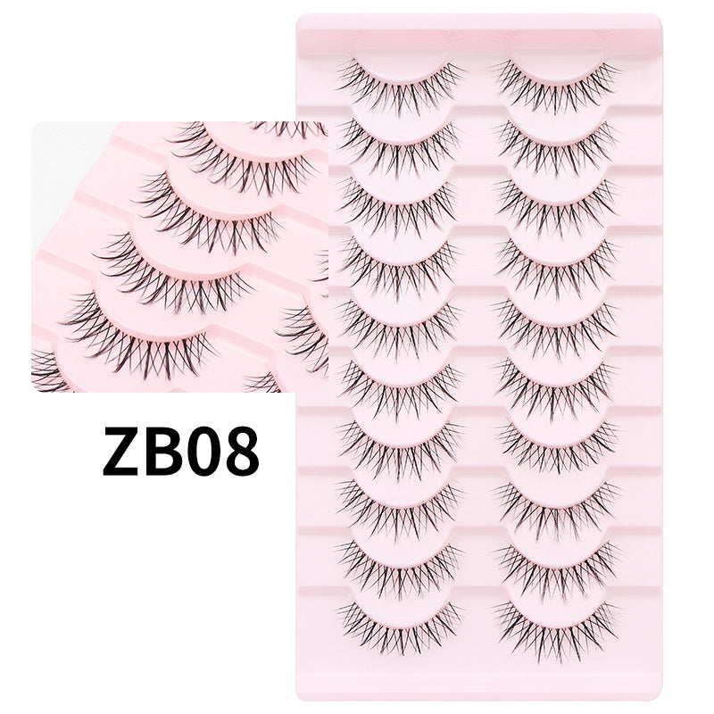 DINGSEN false eyelashes factory cross-border single fish line stem segmented eyelashes net red fox series one-piece eyelashes