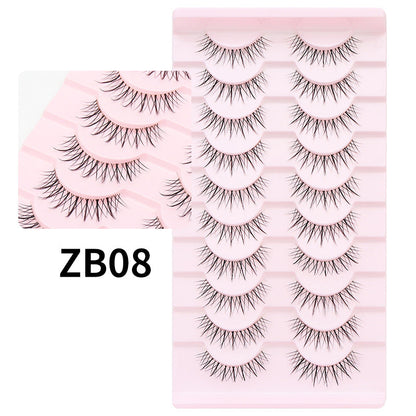 DINGSEN false eyelashes factory cross-border single fish line stem segmented eyelashes net red fox series one-piece eyelashes