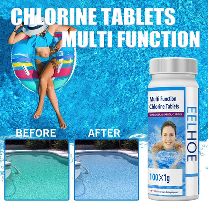 EELHOE swimming pool effervescent chlorine tablets water quality cleaning algaecide cleaning water purification effervescent tablets green water decontamination 