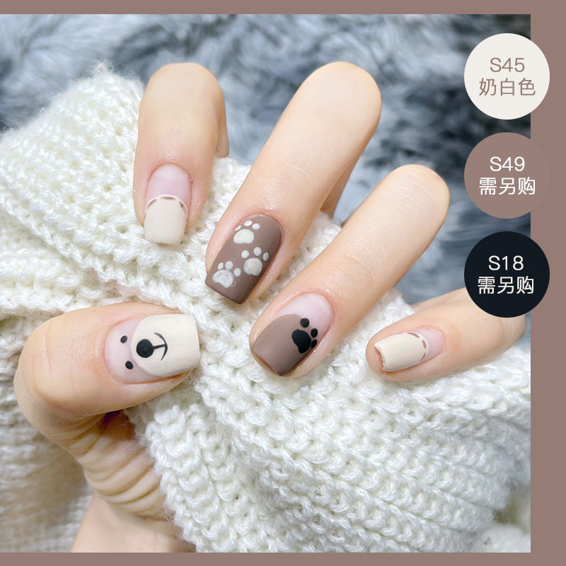 2023 new nail polish spring and summer color water-based matte nail polish cannot be peeled off and dried naturally, suitable for pregnant women