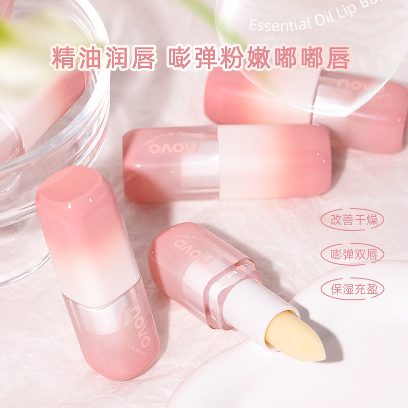 NOVO plant extract lipstick fades lip lines colorless moisturizing anti-drying base temperature change lip balm wholesale 