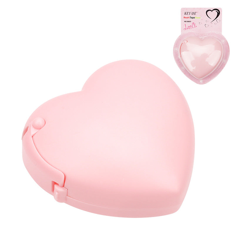 Wholesale Eyelash Extension Tape Dispenser Candy Color Portable Tape Dispenser Heart Shaped Circular Cutter