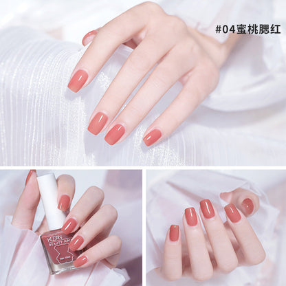 Nail polish wholesale no odor ice transparent nude nail salon dedicated oily non-peelable foot nail polish no baking long-lasting