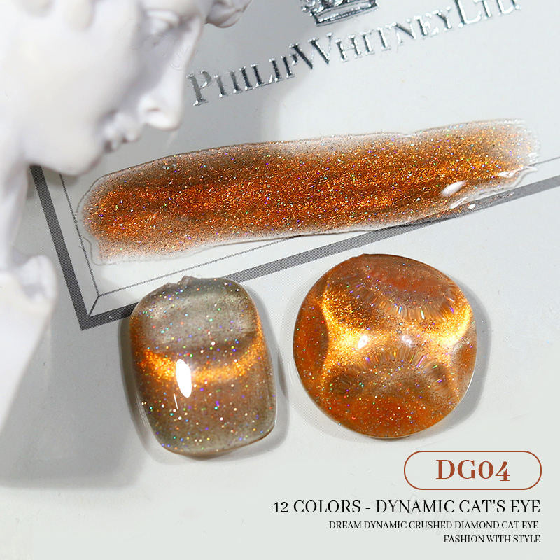 Cross-border special 2023 new dynamic diamond cat's eye nail polish gel autumn and winter whitening crystal cat's eye phototherapy gel