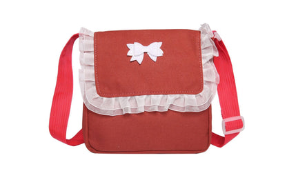 Japanese soft girl loli shoulder bag 2024 new bow lace messenger bag multi-color cute cute girl ins 