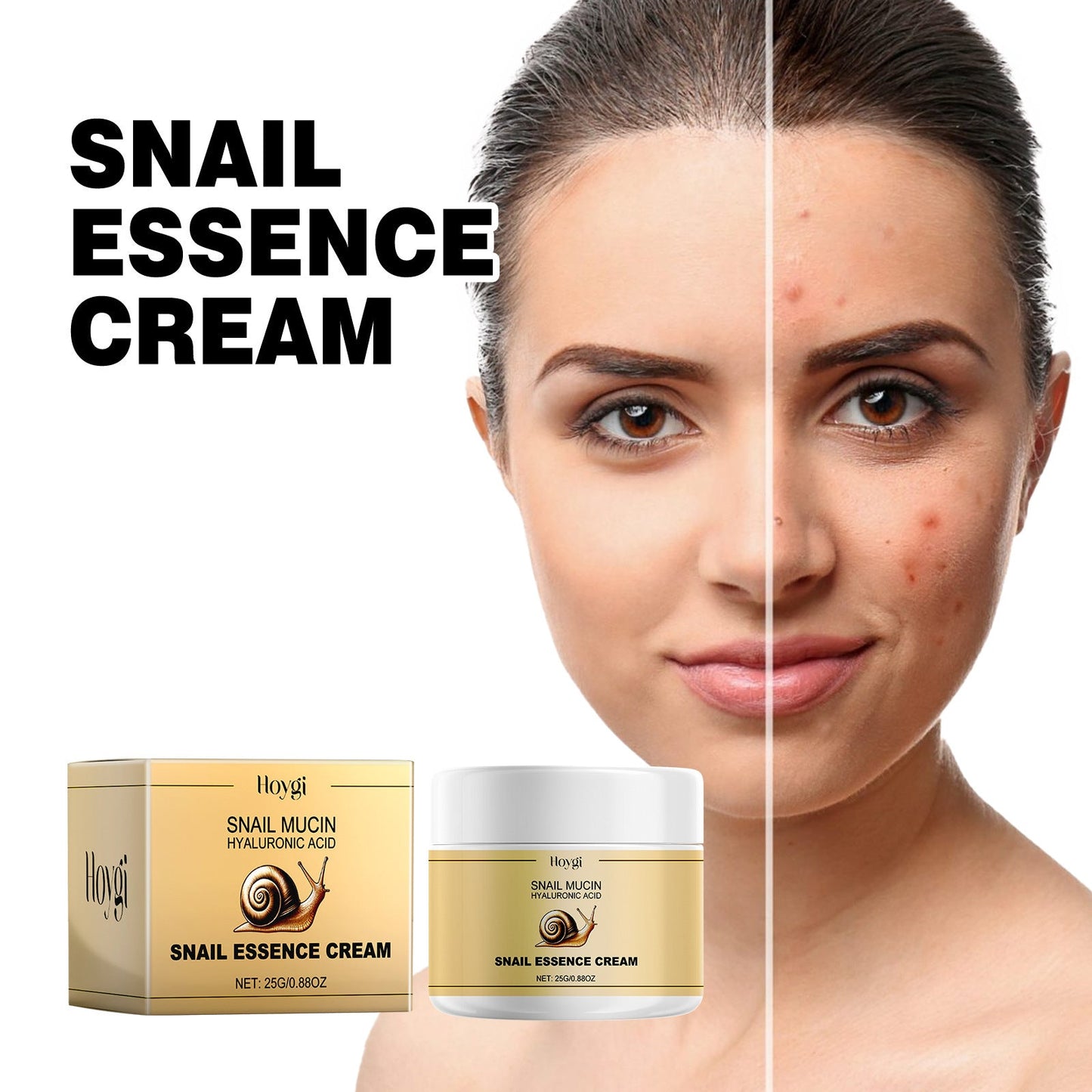 Hoygi snail protein moisturizing cream facial moisturizing non-sticky firming skin lightening fine lines cream 