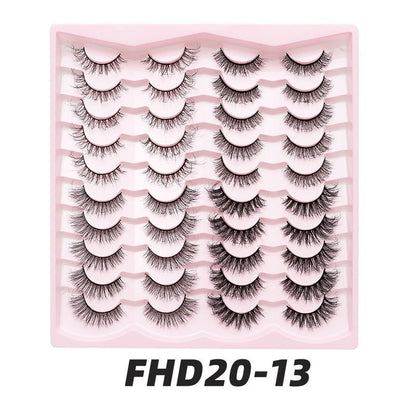 DINGSEN false eyelashes factory cross-border stable supply 20 pairs of eyelashes short three-dimensional eyelashes European and American