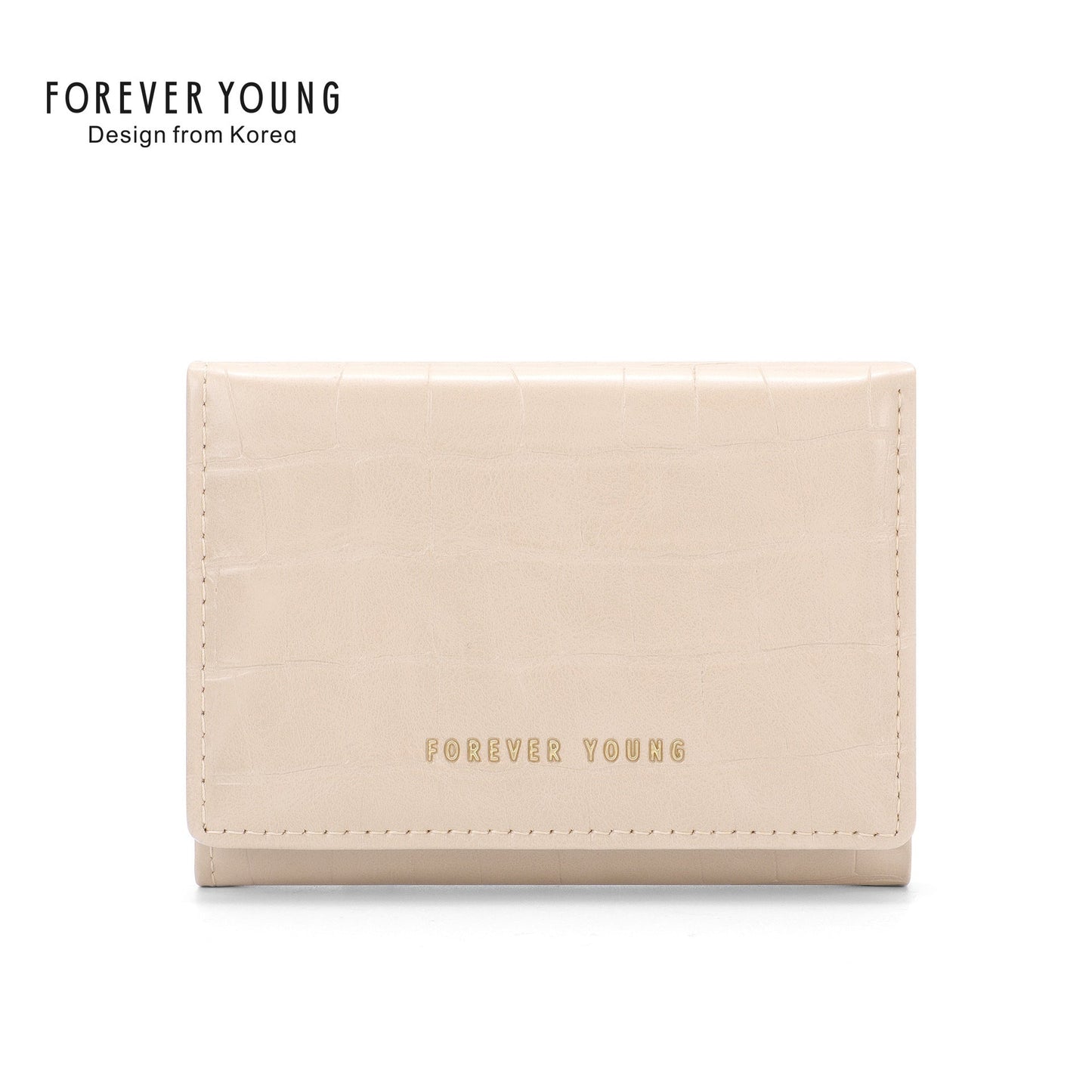 Wesson forever young wallet women's short stone pattern three-fold coin purse multifunctional ins simple wallet 