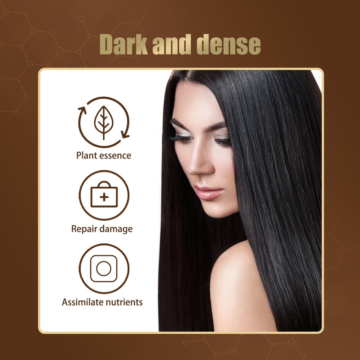 Jaysuing Anti-Gray Hair Essence Scalp Massage Moisturizing Hair Growth Serum Black Hair Essence 