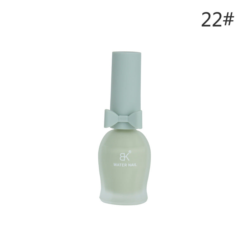 BK bow 30 colors matte matte whitening 7 days water-based nail polish no baking no odor can not be peeled wholesale