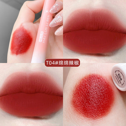 Helen Beauty pink tube lip glaze velvet matte moisturizing lip mud cosmetics non-stick cup lipstick student hot sale wholesale 