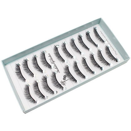 False Eyelash Sticker Fairy រោមភ្នែកបែបធម្មជាតិ 10 គូក្នុងមួយប្រអប់​ ស្រាលស្រួលពាក់