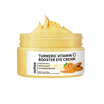 OUHOE Turmeric Vitamin C Repair Eye Cream Lightens Eye Bags and Dark Circles Improves Eye Fine Lines Moisturizing Eye Cream 