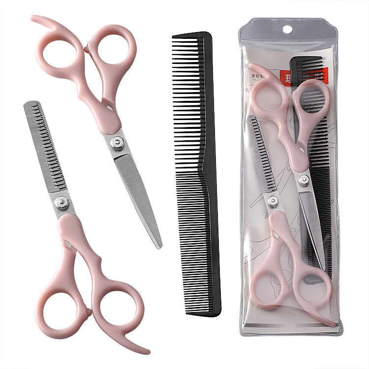 Children's stainless steel hairdressing special pet scissors full set of tooth scissors flat scissors hairdressing tools barber scissors set