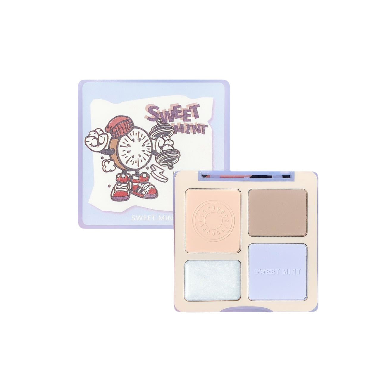 Sweet mint chessboard cooka style contouring student exquisite contouring highlight comprehensive palette one-piece palette nose shadow flash