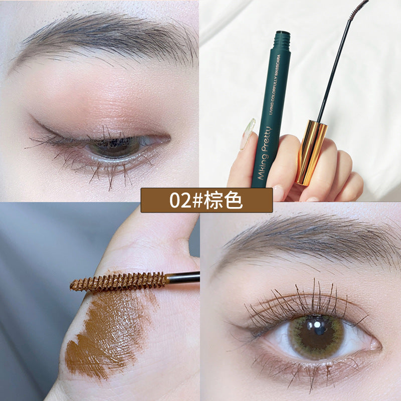 Internet celebrity popular colored mascara for women waterproof and sweat-proof long curling thick fine brush head super long no smudge wholesale 