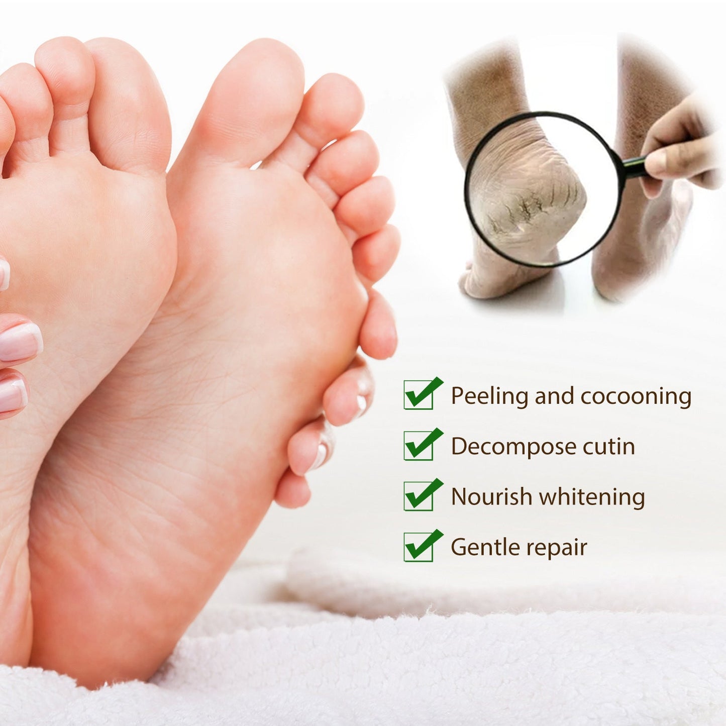 West&amp;Month Argan Oil Foot Mask Niacinamide Foot Mask Exfoliating Dead Skin Moisturizing Nourishing Repair Foot Mask 